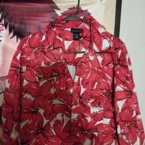 Womens Rafaella Denim Floral Jacket. Large